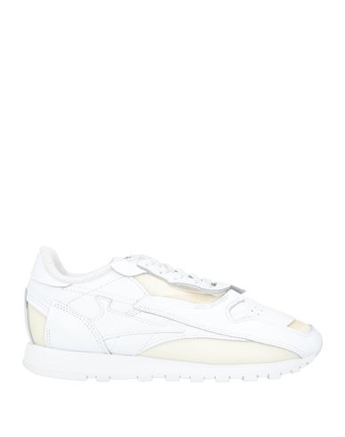 Maison Margiela X Reebok Man Sneakers White Size 7 Soft Leather, Textile Fibers