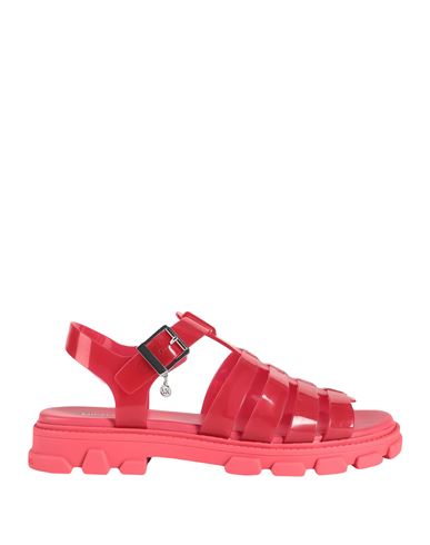 Michael Michael Kors Woman Sandals Coral Size 10 Pvc - Polyvinyl Chloride In Red