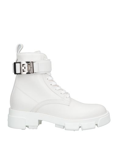 GIVENCHY GIVENCHY WOMAN ANKLE BOOTS WHITE SIZE 9.5 CALFSKIN