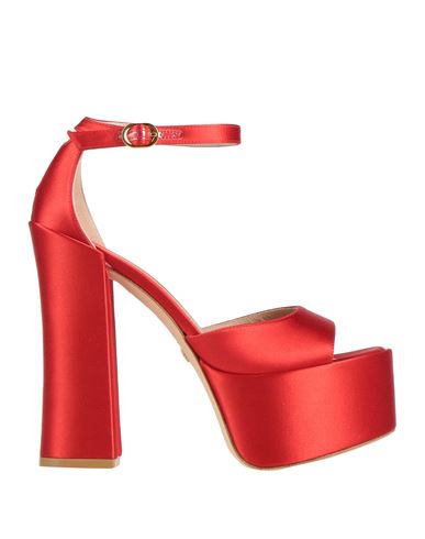Stuart Weitzman Woman Sandals Red Size 11 Textile Fibers