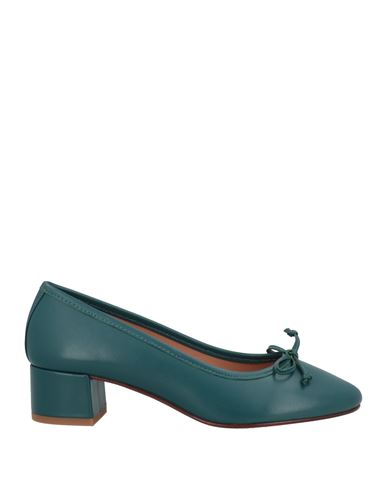 Anaki Woman Pumps Deep Jade Size 8 Soft Leather In Green