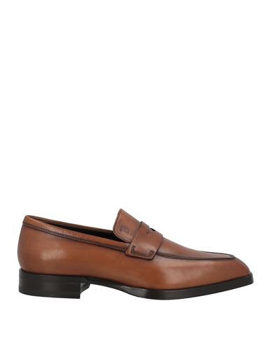 Tod's Man Loafers Tan Size 6.5 Soft Leather In Brown