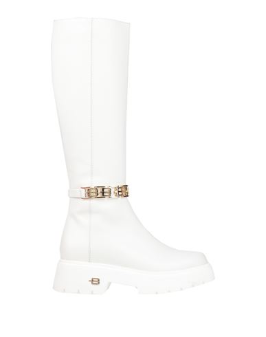 Baldinini Woman Knee Boots White Size 11 Calfskin