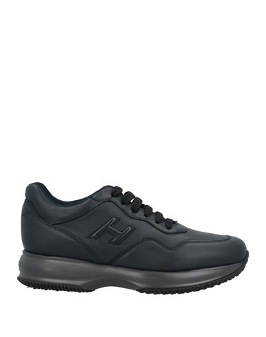 Hogan Man Sneakers Midnight Blue Size 11 Soft Leather In Blue
