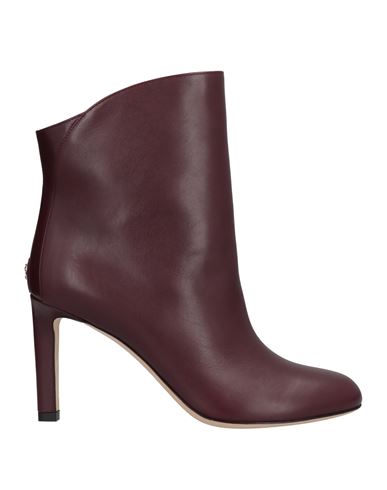 Jimmy Choo Woman Ankle Boots Burgundy Size 7 Calfskin In Red