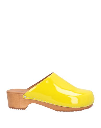 Figure Decorative High-shine Finish Clogs In Yellow