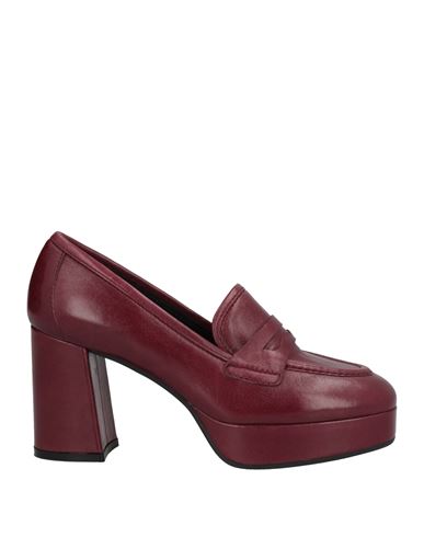 The Seller Woman Loafers Burgundy Size 9 Soft Leather In Red