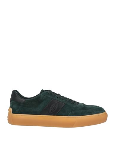 Tod's Man Sneakers Dark Green Size 11.5 Soft Leather