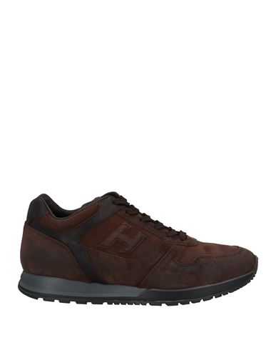 Hogan Man Sneakers Dark Brown Size 9.5 Soft Leather
