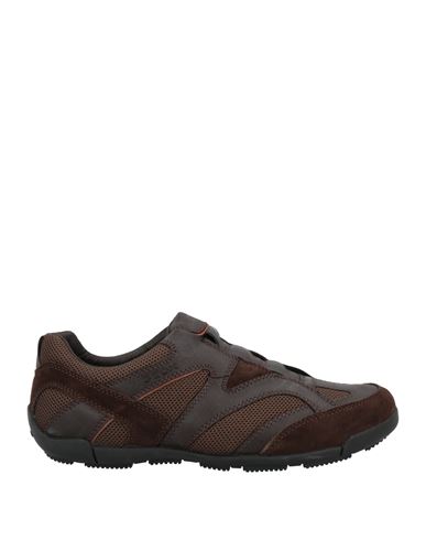 Geox Man Sneakers Cocoa Size 12.5 Textile Fibers In Brown