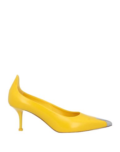 Alexander Mcqueen Woman Pumps Yellow Size 8 Soft Leather
