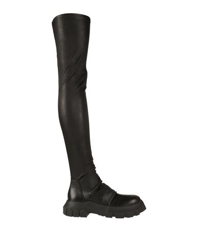 Rick Owens Woman Knee Boots Black Size 11 Textile Fibers