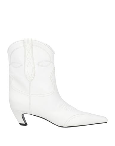 Khaite Woman Ankle Boots White Size 8 Leather