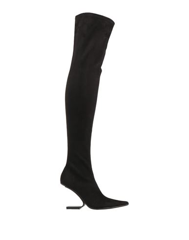 Jeffrey Campbell Woman Knee Boots Black Size 9 Textile Fibers