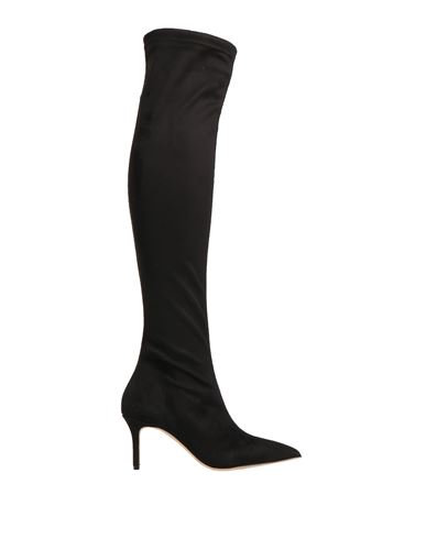 Divine Follie Woman Knee Boots Black Size 11 Textile Fibers