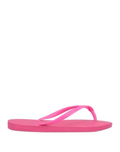 Havaianas Woman Thong Sandal Fuchsia Size 7/8 Rubber In Pink