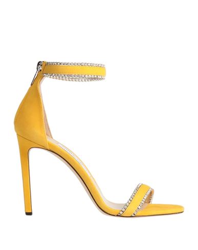 Jimmy Choo Woman Sandals Yellow Size 11 Soft Leather
