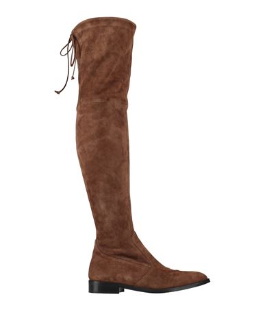 Guglielmo Rotta Woman Boot Khaki Size 8 Soft Leather In Beige