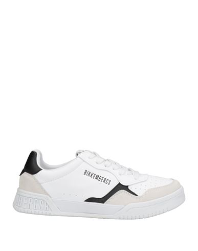 Bikkembergs Man Sneakers White Size 12 Soft Leather