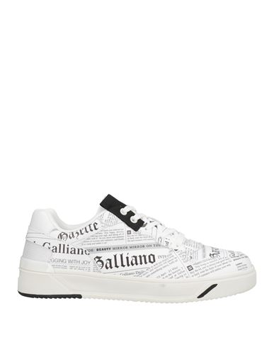 John Galliano Man Sneakers White Size 13 Textile Fibers