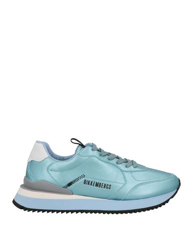 Shop Bikkembergs Woman Sneakers Sky Blue Size 7.5 Textile Fibers