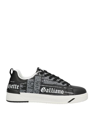  John Galliano Paris Men's YM Textured Sneakers White/Black US  12 EU 45