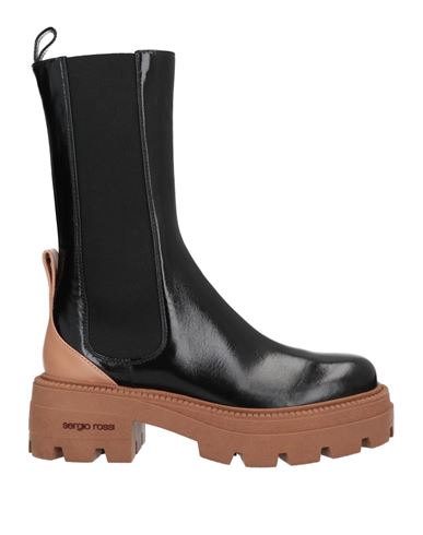 Sergio Rossi Woman Ankle Boots Black Size 10 Soft Leather