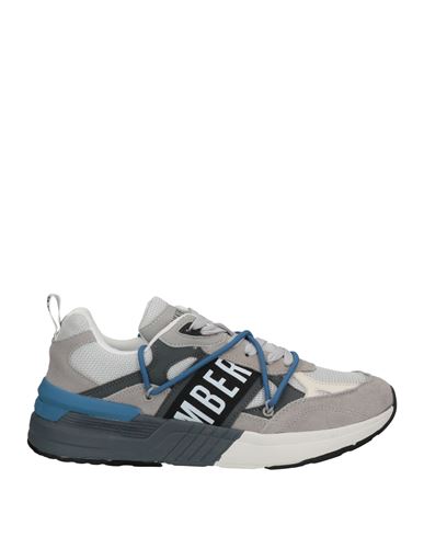Bikkembergs Man Sneakers Light Grey Size 11 Soft Leather, Textile Fibers