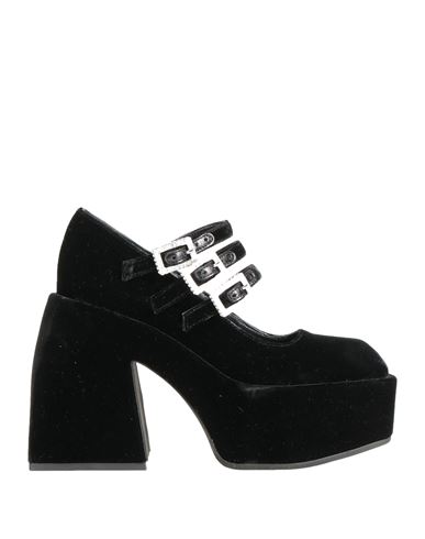 Nodaleto Woman Pumps Black Size 11 Textile Fibers, Soft Leather In Black
