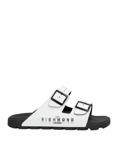 John Richmond Man Sandals White Size 13 Textile Fibers