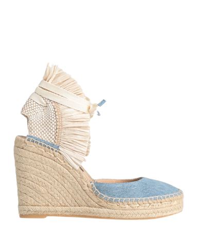 Sergio Rossi Woman Espadrilles Light Blue Size 10 Textile Fibers