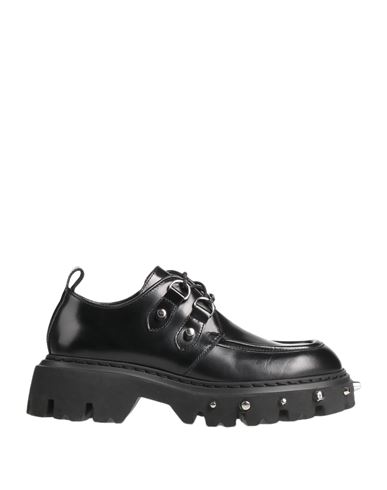N°21 Woman Lace-up Shoes Black Size 9 Soft Leather