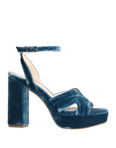 Marian Woman Sandals Slate Blue Size 10 Textile Fibers, Soft Leather
