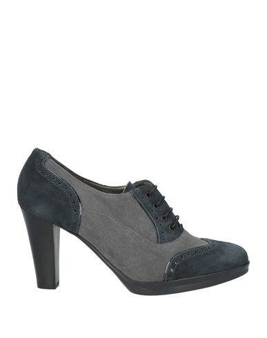 Confort Woman Lace-up Shoes Slate Blue Size 11 Soft Leather