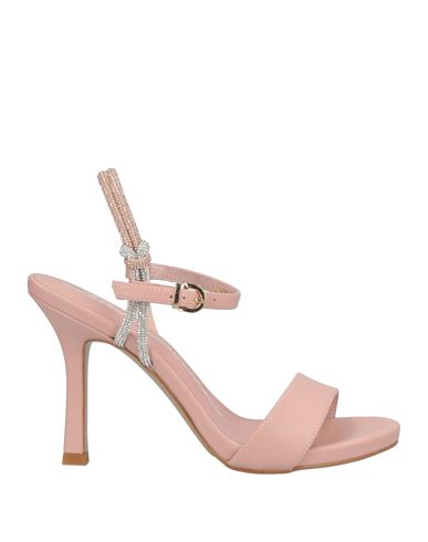 Luciano Barachini Woman Sandals Blush Size 8 Soft Leather In Pink
