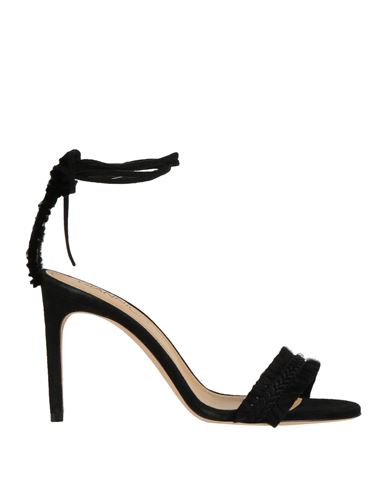 Giannico Woman Sandals Black Size 7 Soft Leather, Textile Fibers
