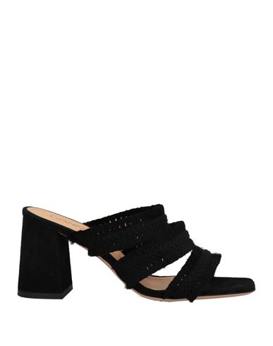 Giannico Woman Sandals Black Size 7 Textile Fibers