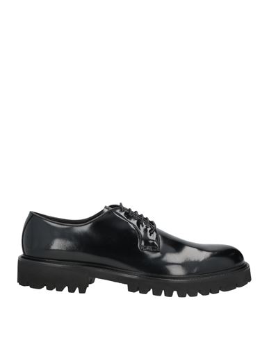 Tagliatore Man Lace-up Shoes Black Size 12 Soft Leather