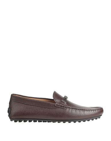Shop Tod's Man Loafers Dark Brown Size 8 Soft Leather