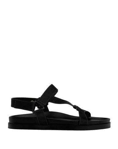 8 By Yoox Man Sandals Black Size 9 Polyurethane, Polyester, Cotton