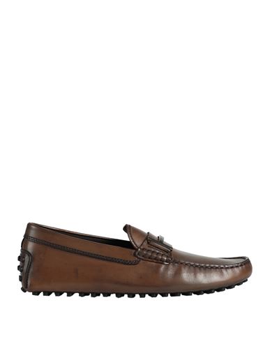 Tod's Man Loafers Brown Size 8 Soft Leather