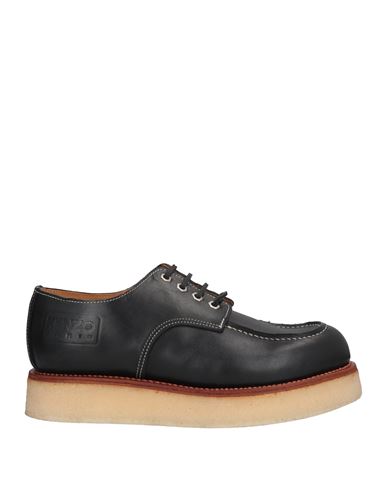 Shop Kenzo Man Lace-up Shoes Black Size 8 Soft Leather