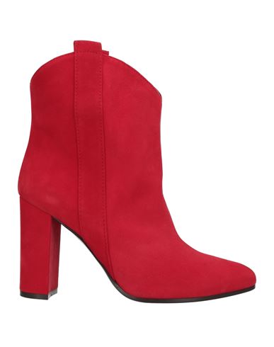 Via Roma 15 Woman Ankle Boots Red Size 10 Soft Leather