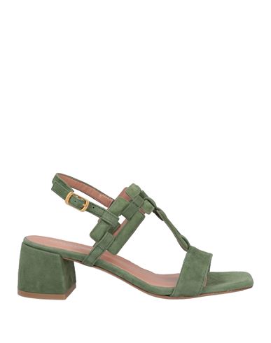 Baldinini Woman Sandals Military Green Size 11 Soft Leather
