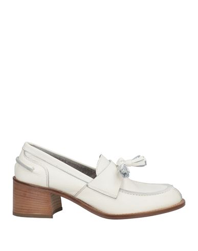 Baldinini Woman Loafers White Size 11 Soft Leather