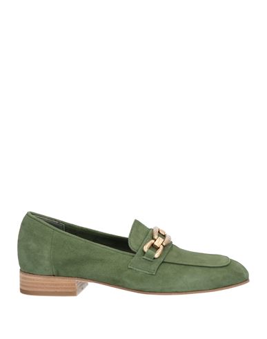 Baldinini Woman Loafers Green Size 11 Soft Leather