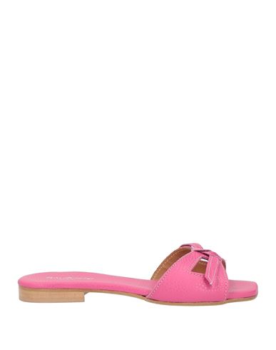 Baldinini Woman Sandals Fuchsia Size 11 Soft Leather In Pink