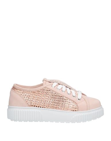 Baldinini Woman Sneakers Light Pink Size 11 Soft Leather