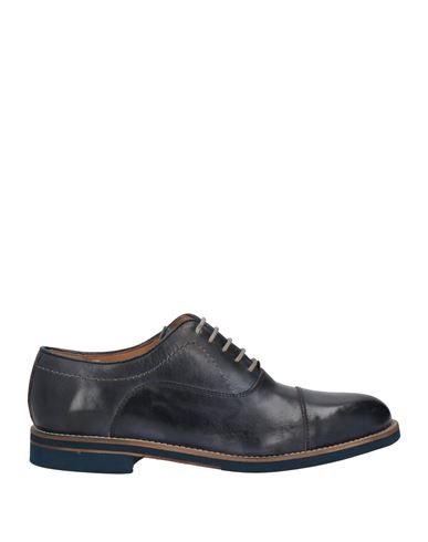 Baldinini Man Lace-up Shoes Navy Blue Size 13 Soft Leather
