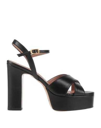 Baldinini Woman Sandals Black Size 11 Soft Leather